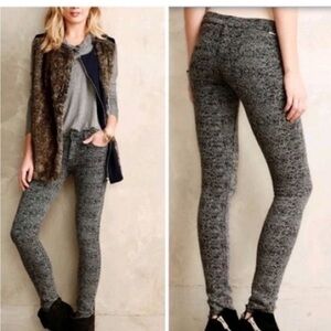 MOTHER The Looker High Rise Skinny Tweed Pants Stretch Business Casual wool